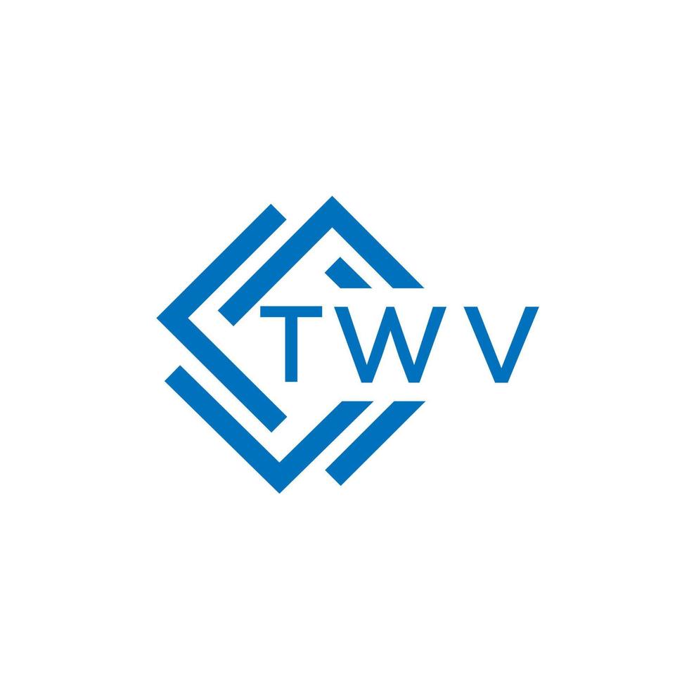 TWV technology letter logo design on white background. TWV creative initials technology letter logo concept. TWV technology letter design. vector