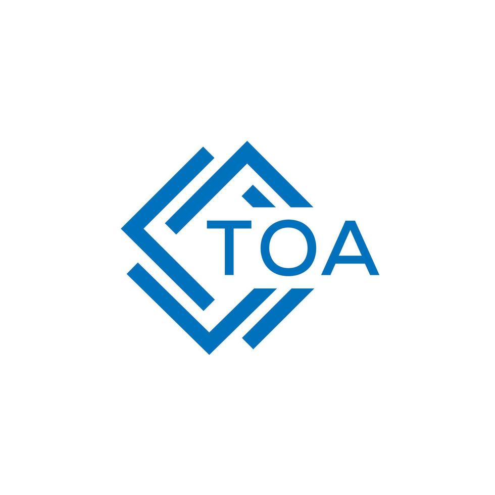TOA technology letter logo design on white background. TOA creative initials technology letter logo concept. TOA technology letter design. vector