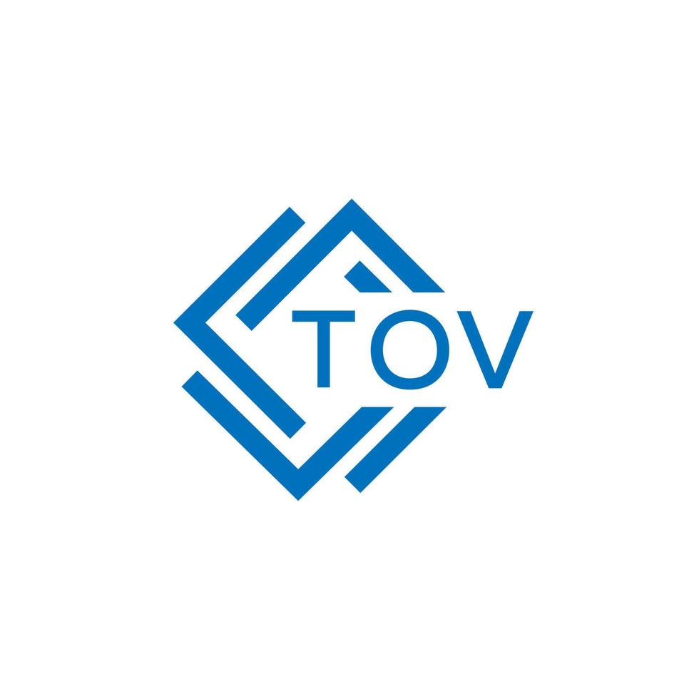 tov tecnología letra logo diseño en blanco antecedentes. tov creativo iniciales tecnología letra logo concepto. tov tecnología letra diseño. vector