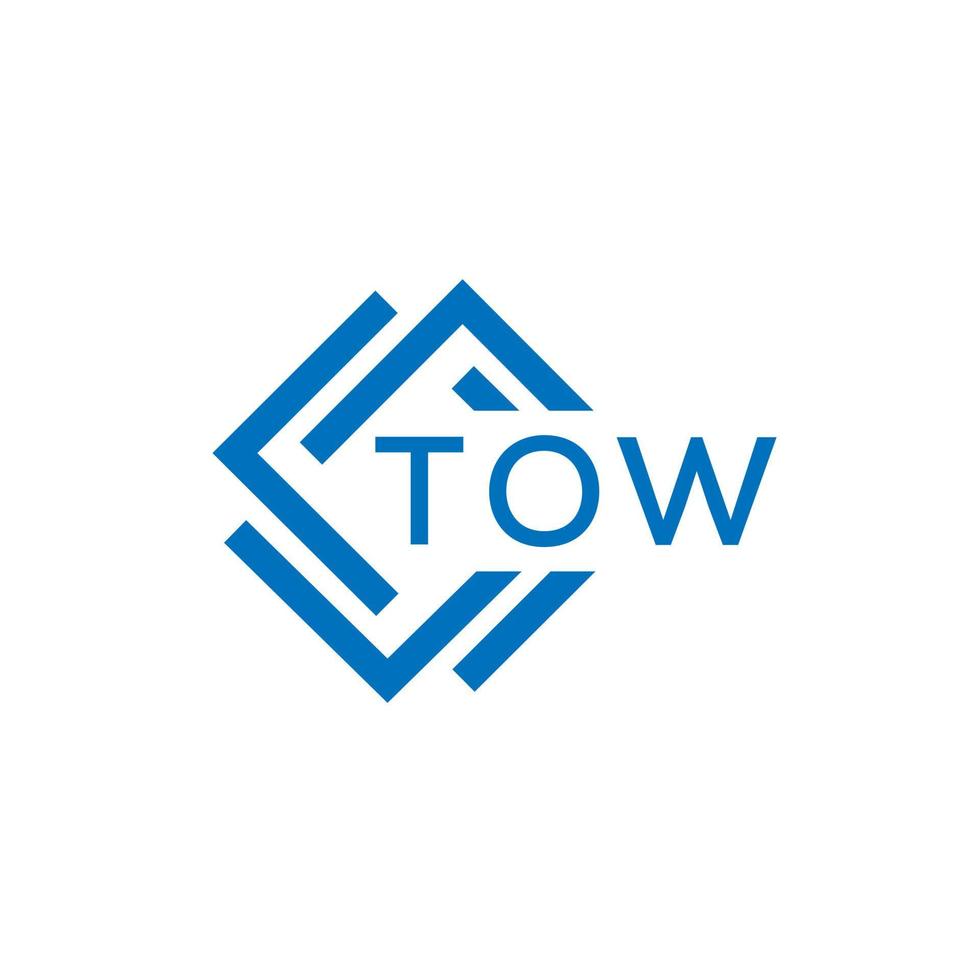 TOW technology letter logo design on white background. TOW creative initials technology letter logo concept. TOW technology letter design. vector