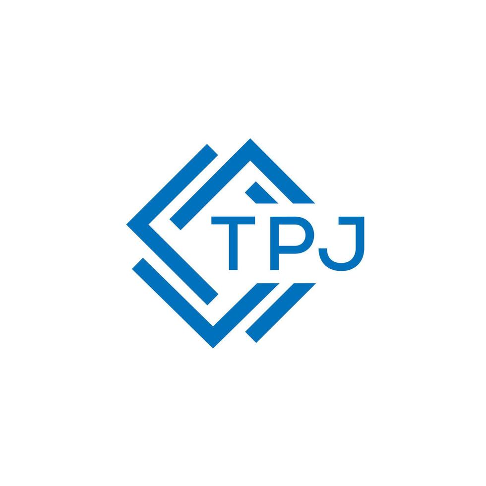 tpj tecnología letra logo diseño en blanco antecedentes. tpj creativo iniciales tecnología letra logo concepto. tpj tecnología letra diseño. vector