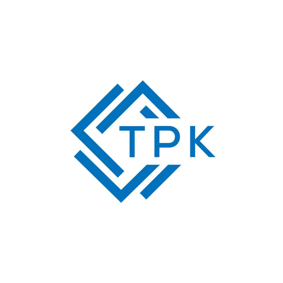tpk tecnología letra logo diseño en blanco antecedentes. tpk creativo iniciales tecnología letra logo concepto. tpk tecnología letra diseño. vector