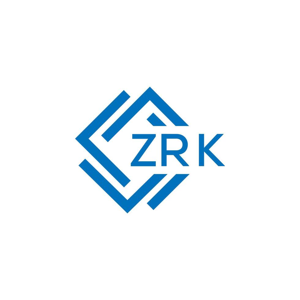 ZRK technology letter logo design on white background. ZRK creative initials technology letter logo concept. ZRK tech vector