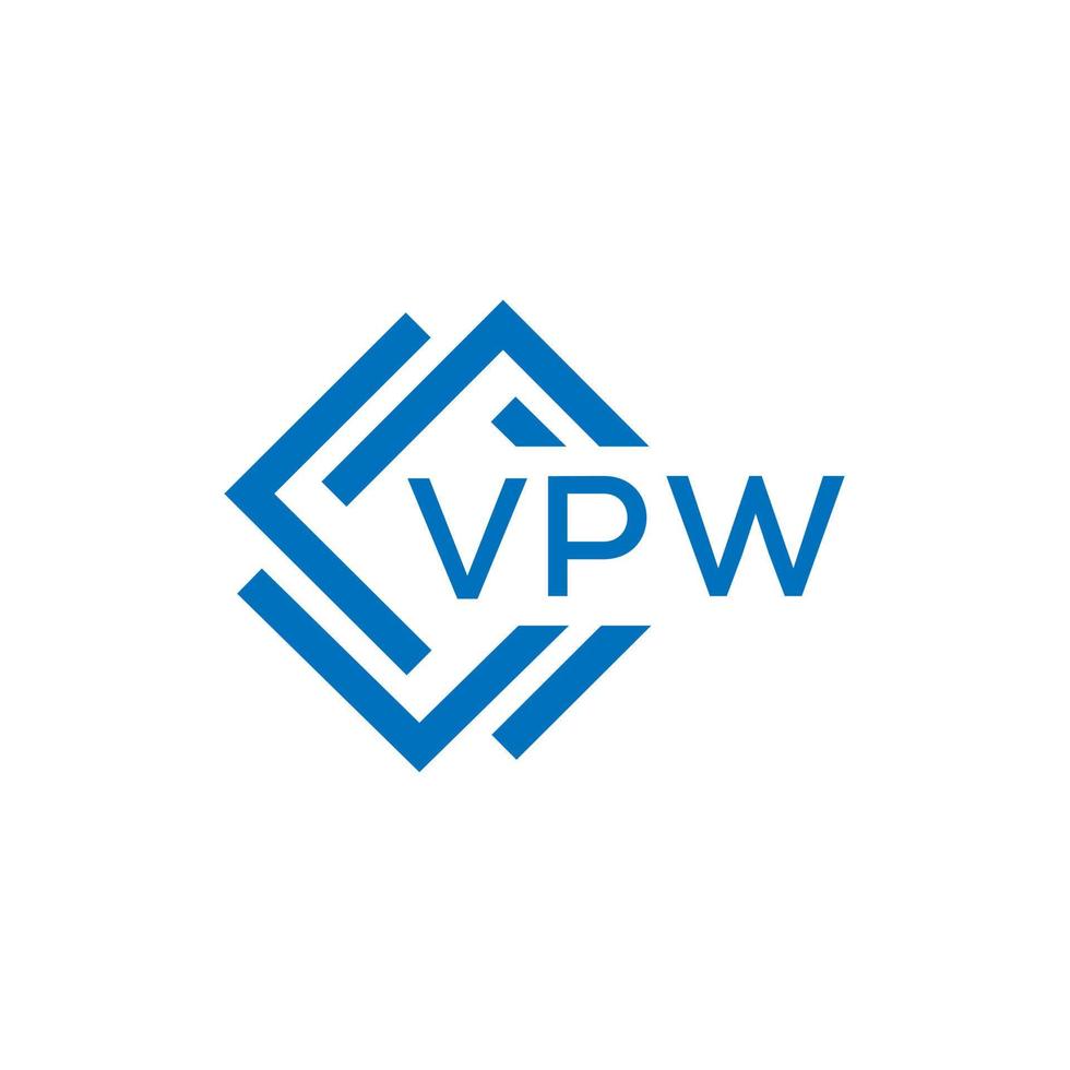 VPW technology letter logo design on white background. VPW creative initials technology letter logo concept. VPW technology letter design. vector