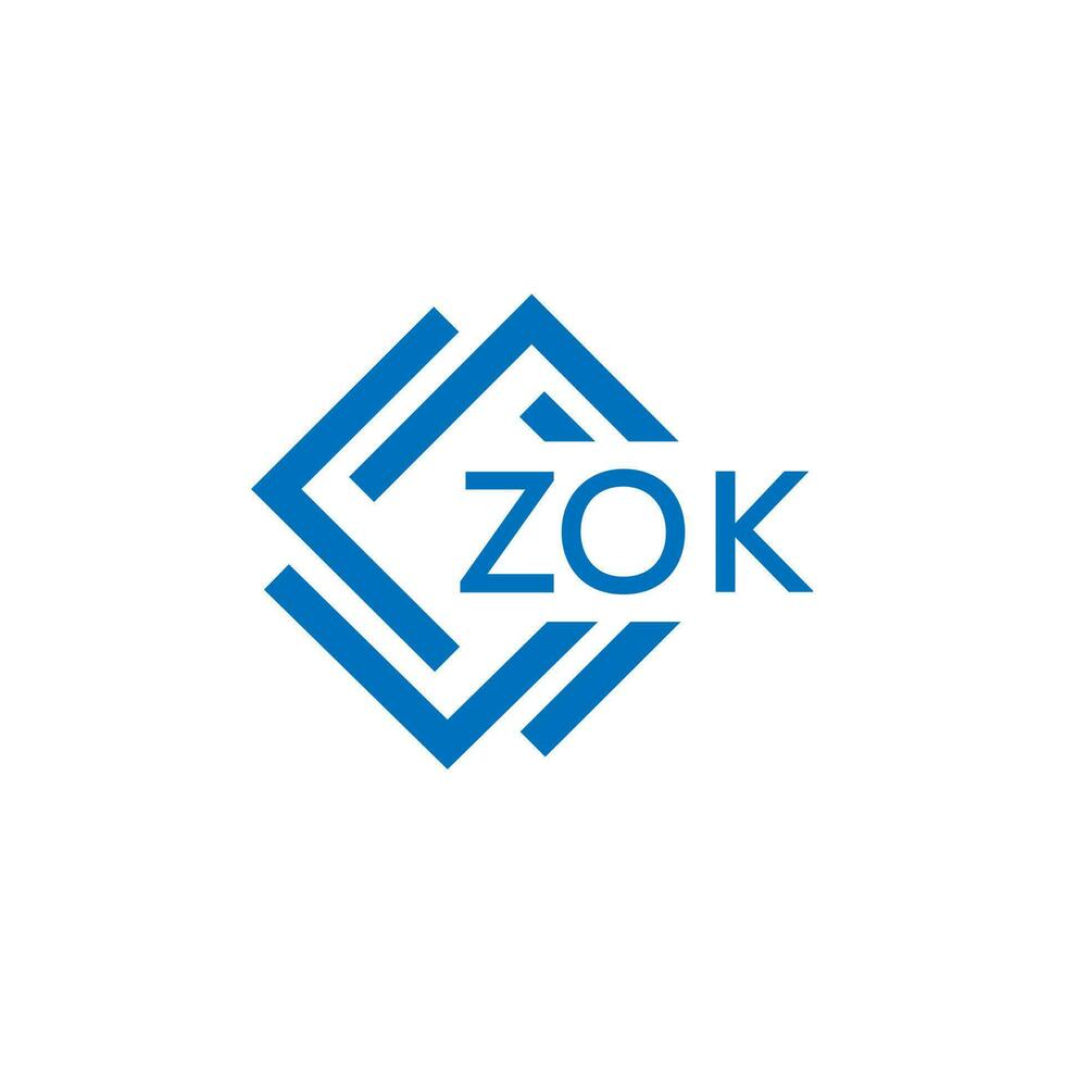 ZOK technology letter logo design on white background. ZOK creative initials technology letter logo concept. ZOK technology letter design. vector
