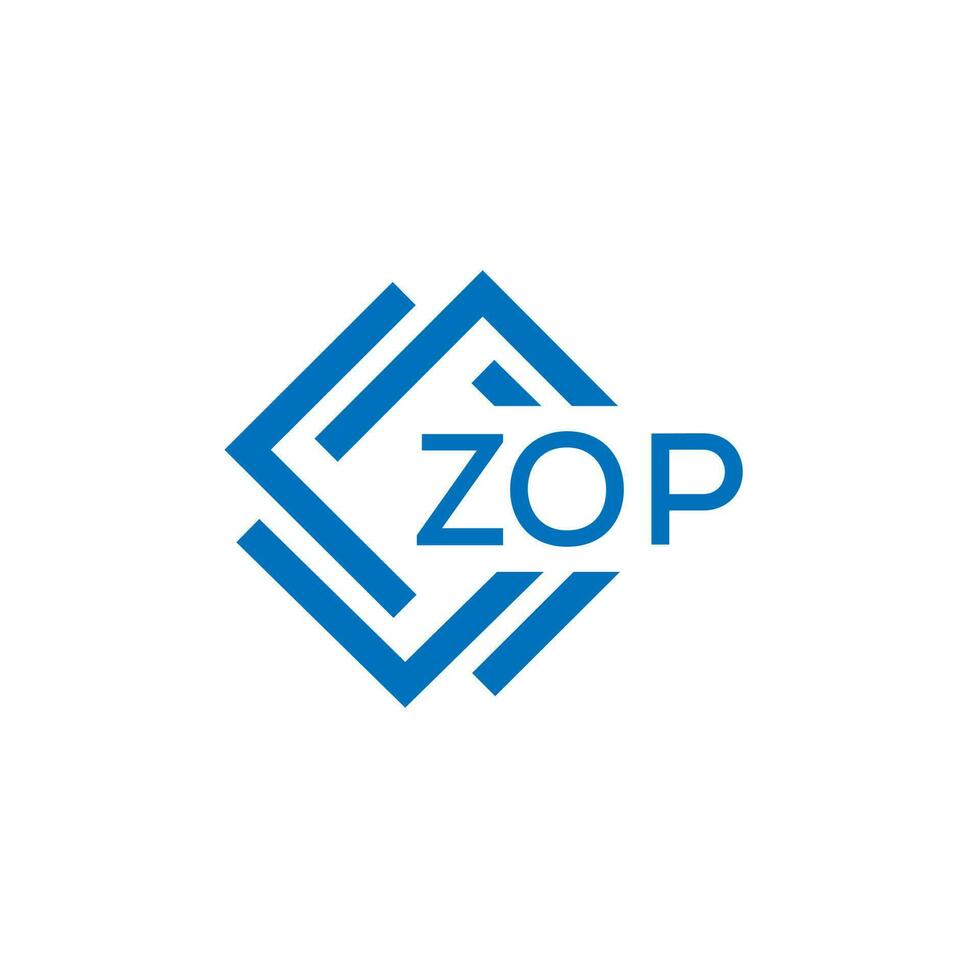 ZOP technology letter logo design on white background. ZOP creative initials technology letter logo concept. ZOP technology letter design. vector