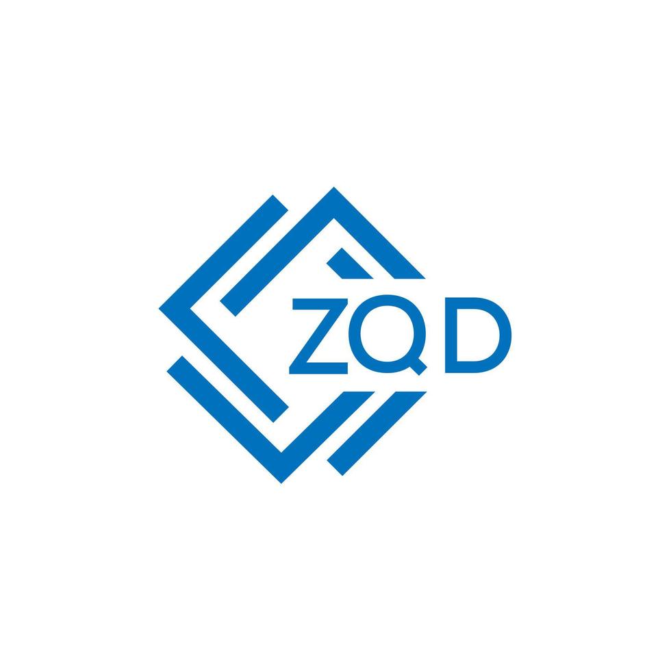 zqd tecnología letra logo diseño en blanco antecedentes. zqd creativo iniciales tecnología letra logo concepto. zqd tecnología letra diseño. vector