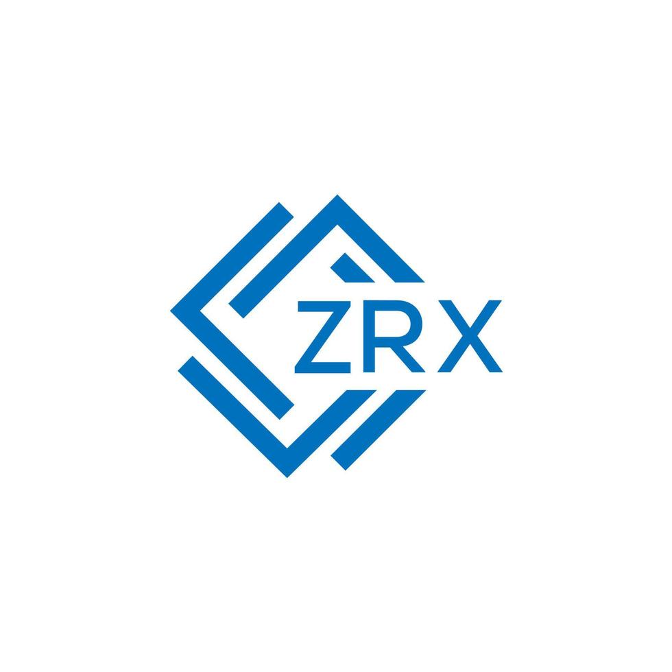 ZRX technology letter logo design on white background. ZRX creative initials technology letter logo concept. ZRX technology letter design. vector