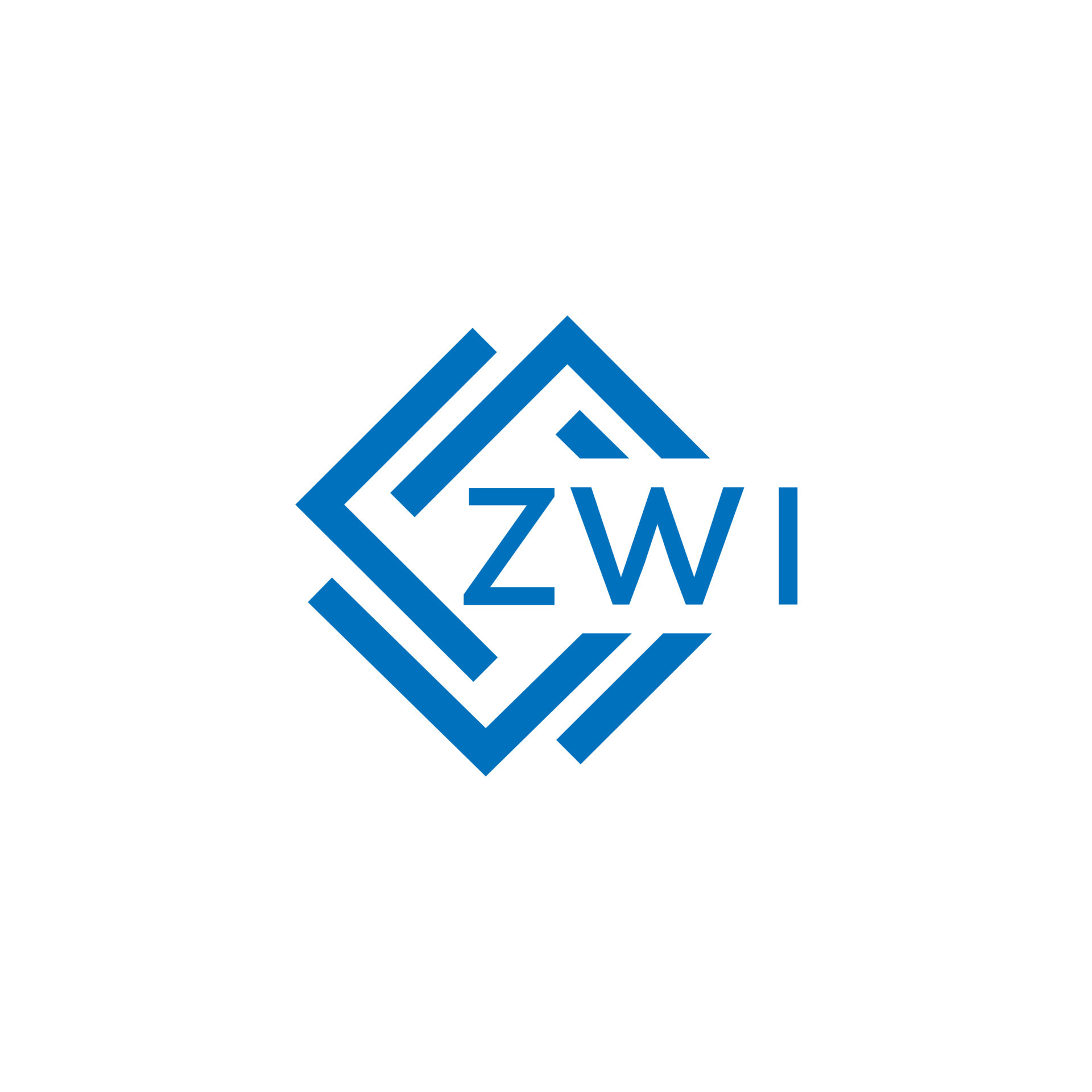 Związki Węgla Z Wodorem Sprawdzian Odpowiedzi ZWI technology letter logo design on white background. ZWI creative