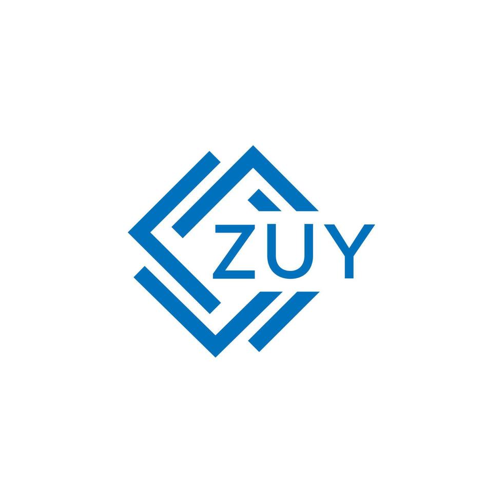 ZUY technology letter logo design on white background. ZUY creative initials technology letter logo concept. ZUY technology letter design. vector