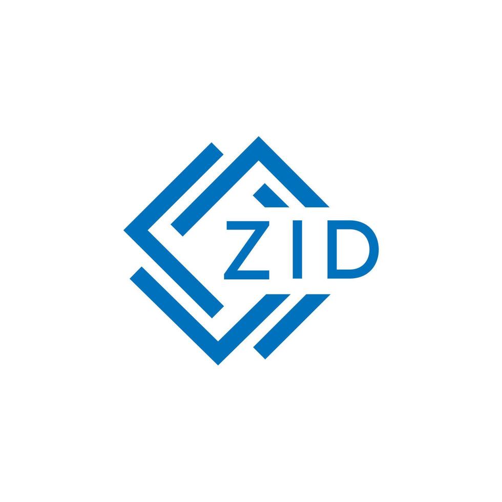 zid tecnología letra logo diseño en blanco antecedentes. zid creativo iniciales tecnología letra logo concepto. zid tecnología letra diseño. vector