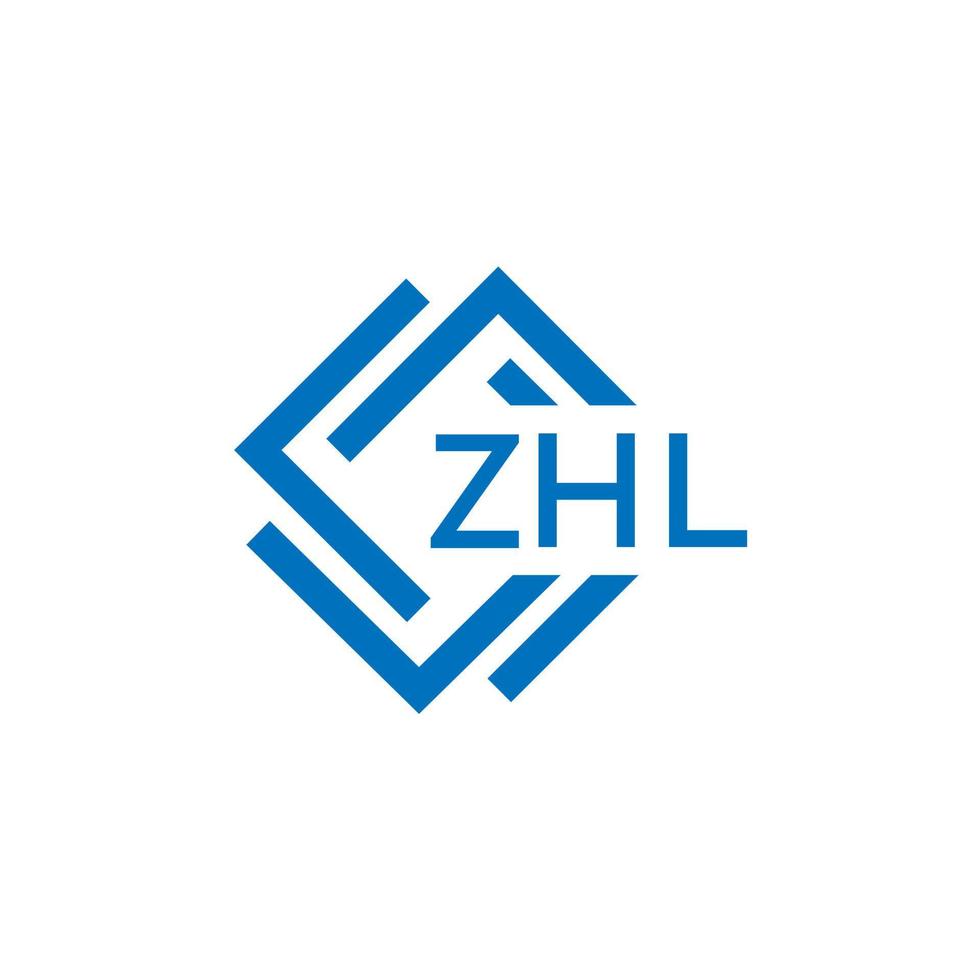 ZHL technology letter logo design on white background. ZHL creative initials technology letter logo concept. ZHL technology letter design. vector