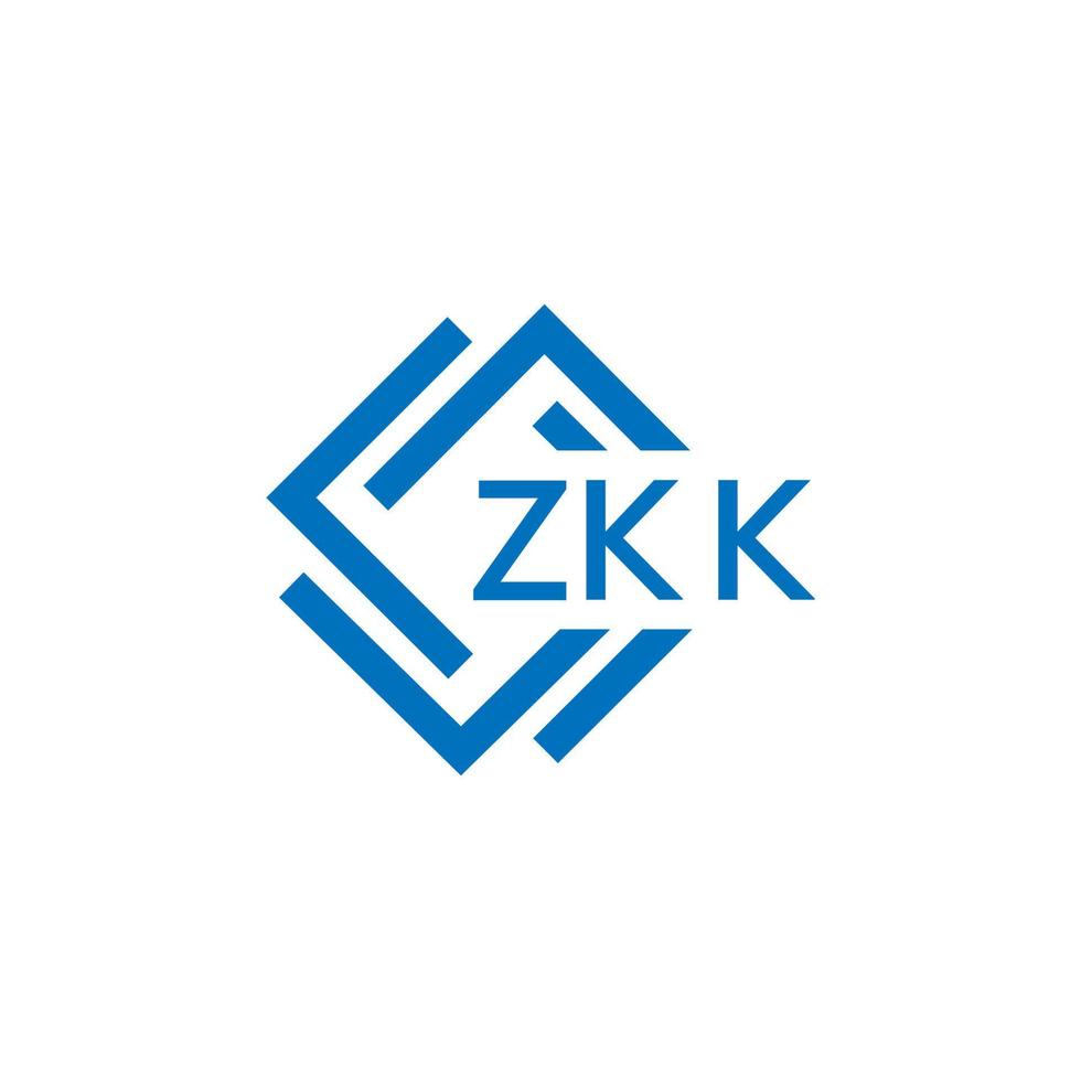 zkk tecnología letra logo diseño en blanco antecedentes. zkk creativo iniciales tecnología letra logo concepto. zkk tecnología letra diseño. vector