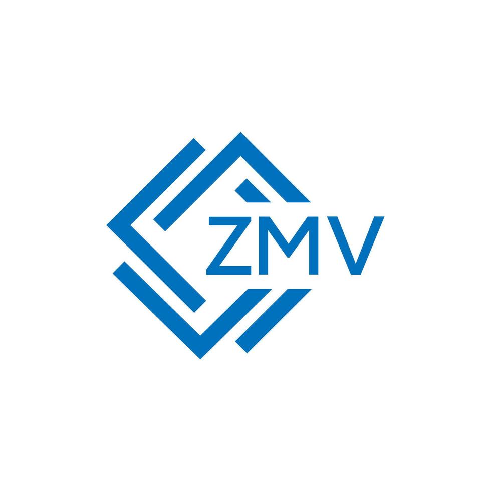 zmv tecnología letra logo diseño en blanco antecedentes. zmv creativo iniciales tecnología letra logo concepto. zmv tecnología letra diseño. vector