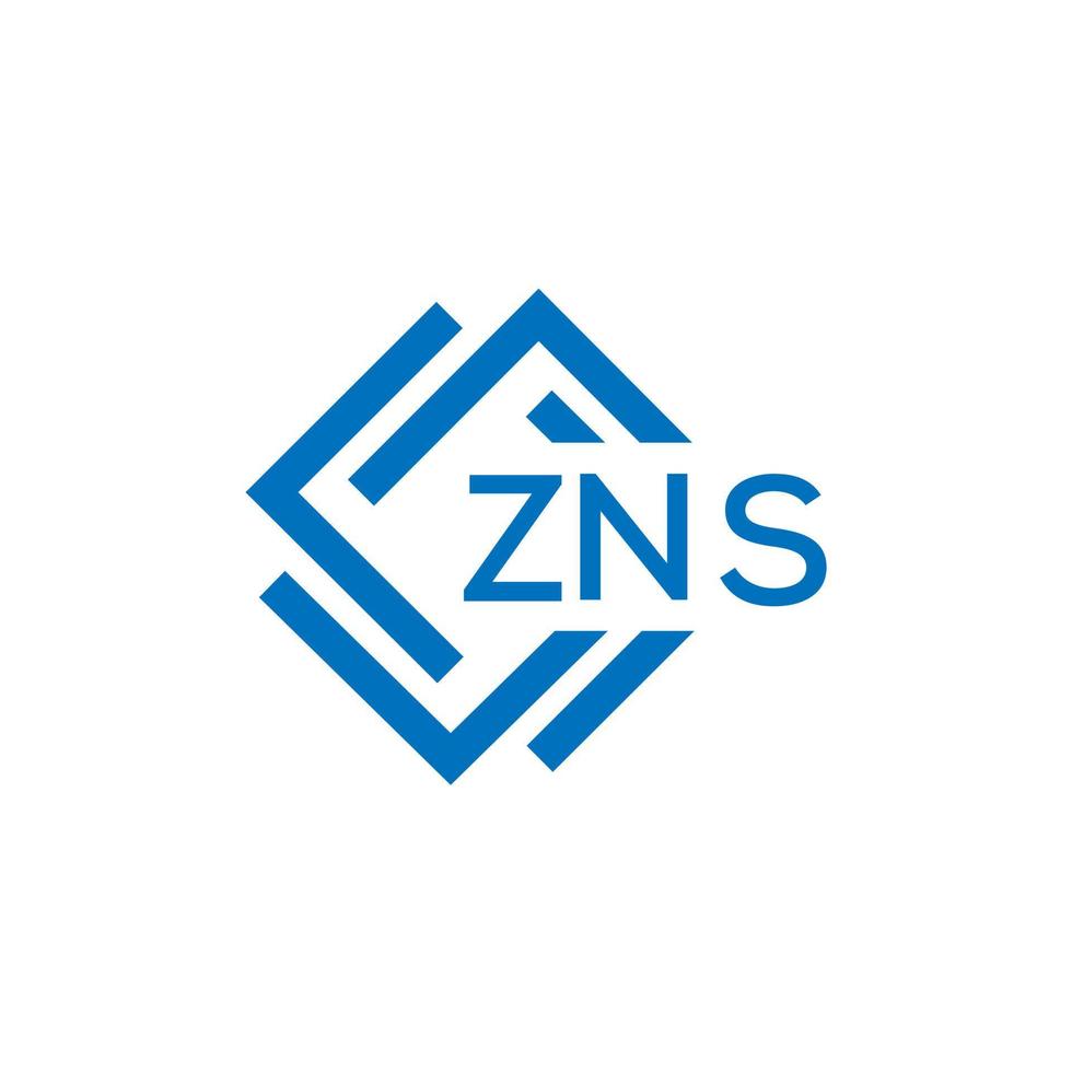 zns tecnología letra logo diseño en blanco antecedentes. zns creativo iniciales tecnología letra logo concepto. zns tecnología letra diseño. vector