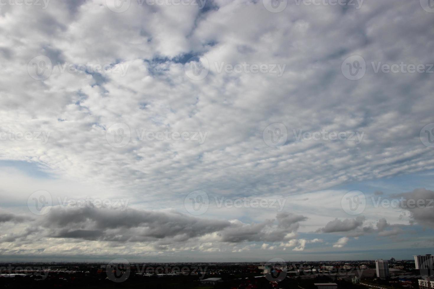 dark blue cloud with white light sun set sky background and city light midnight evening time photo