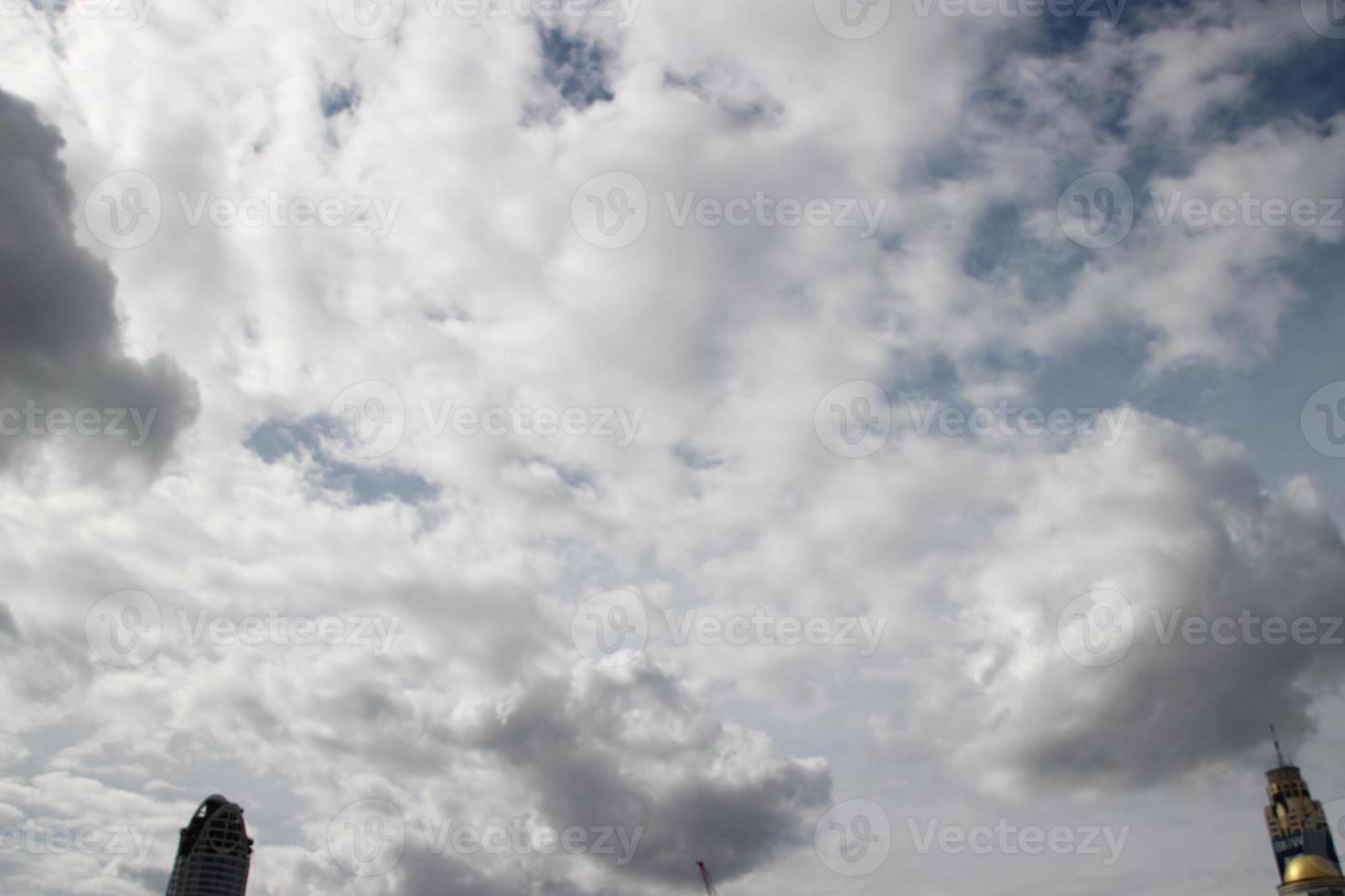 dark blue cloud with white light sun set sky background and city light midnight evening time photo