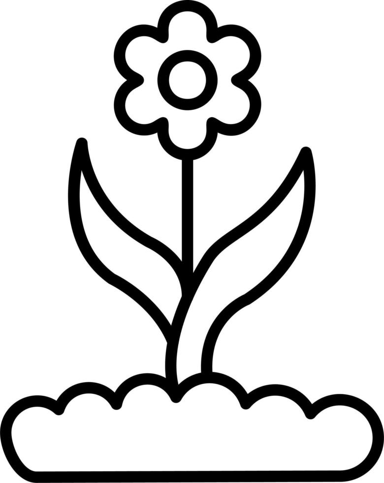 flor brotes vector icono