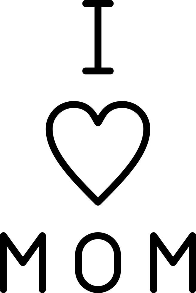 I love Mom Vector Icon