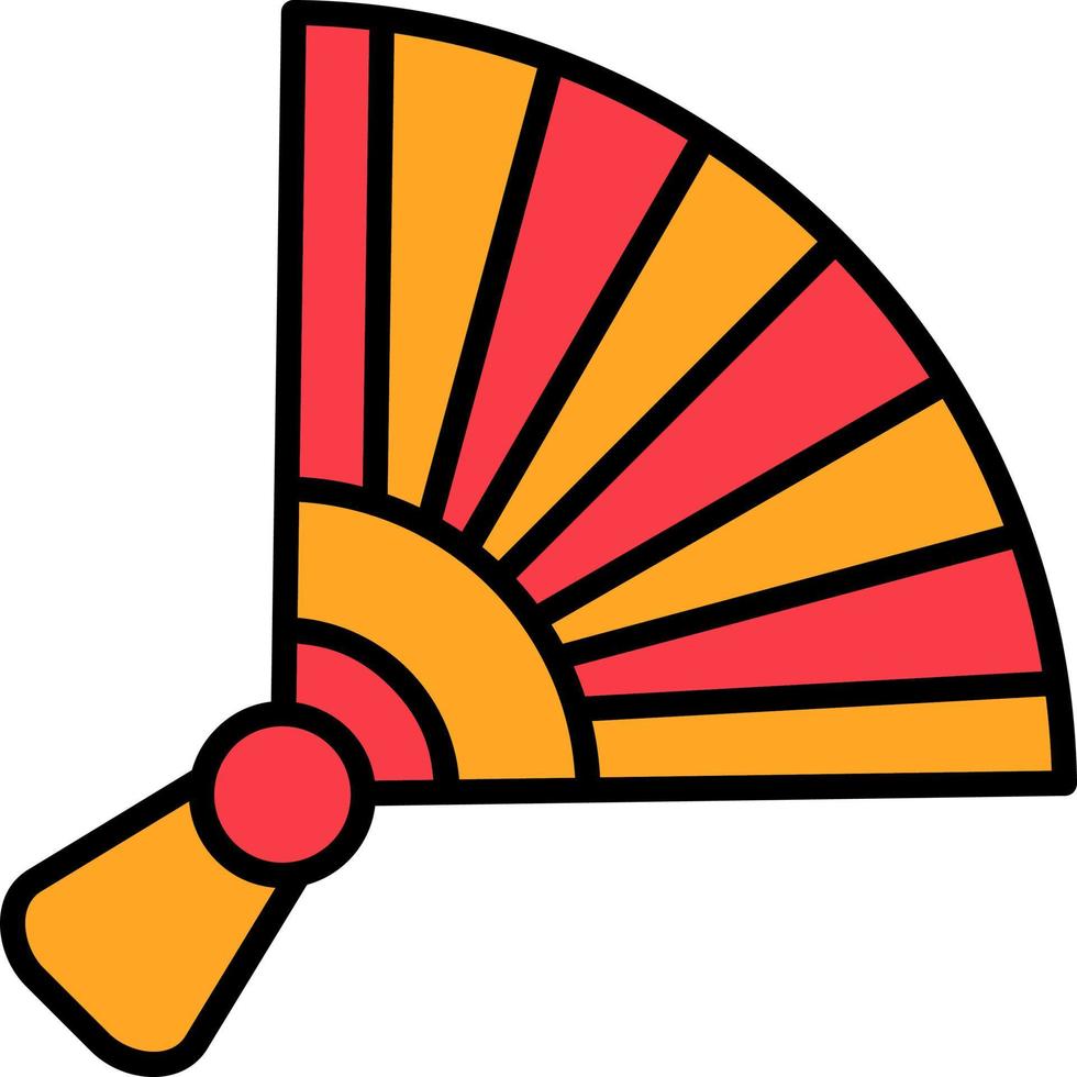 Chinese hand fan Vector Icon