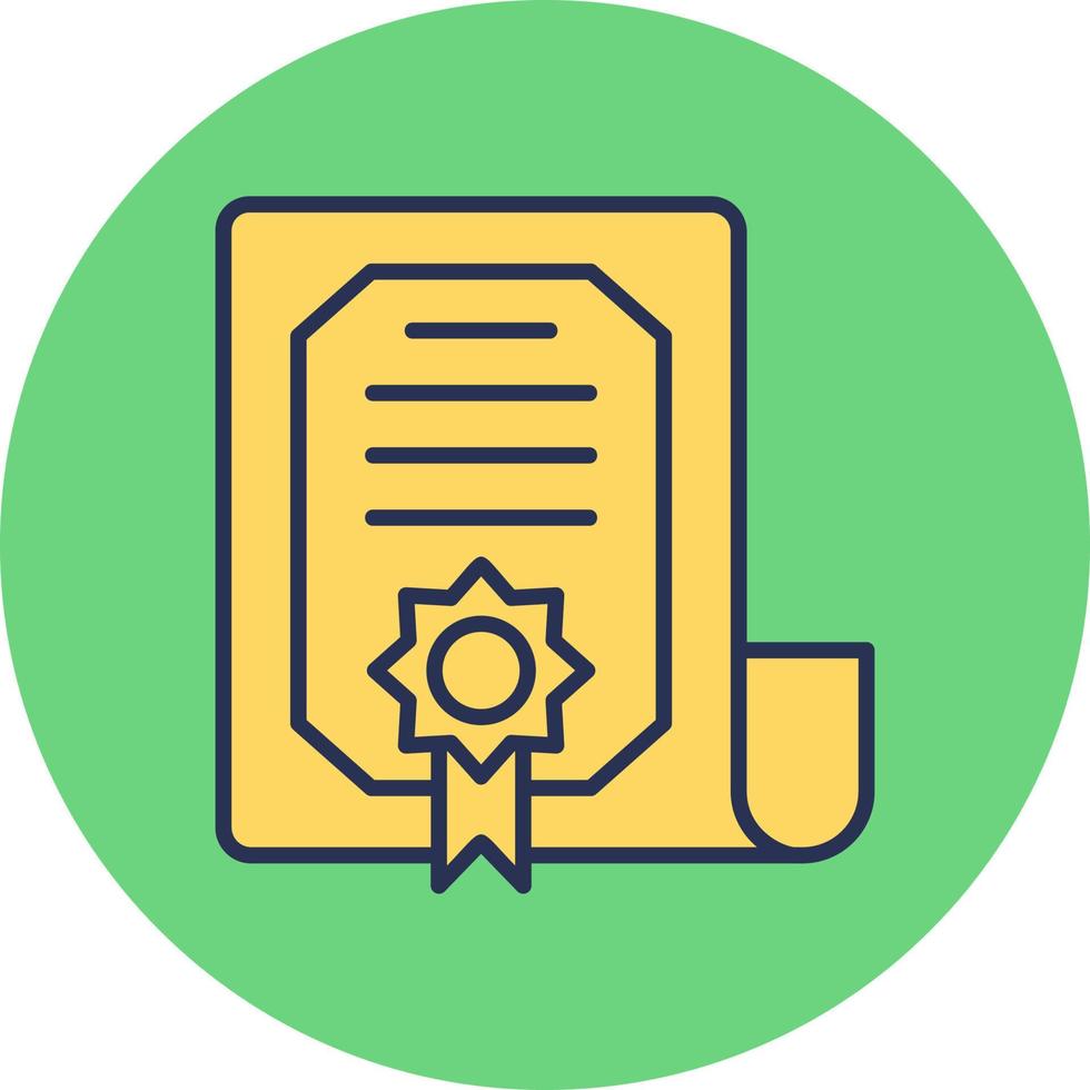 icono de vector de certificado