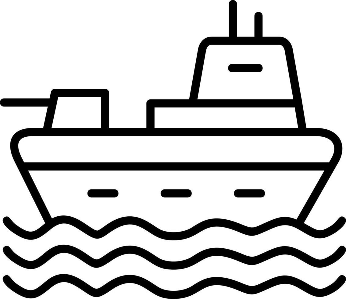 Military Ship Vector Icon