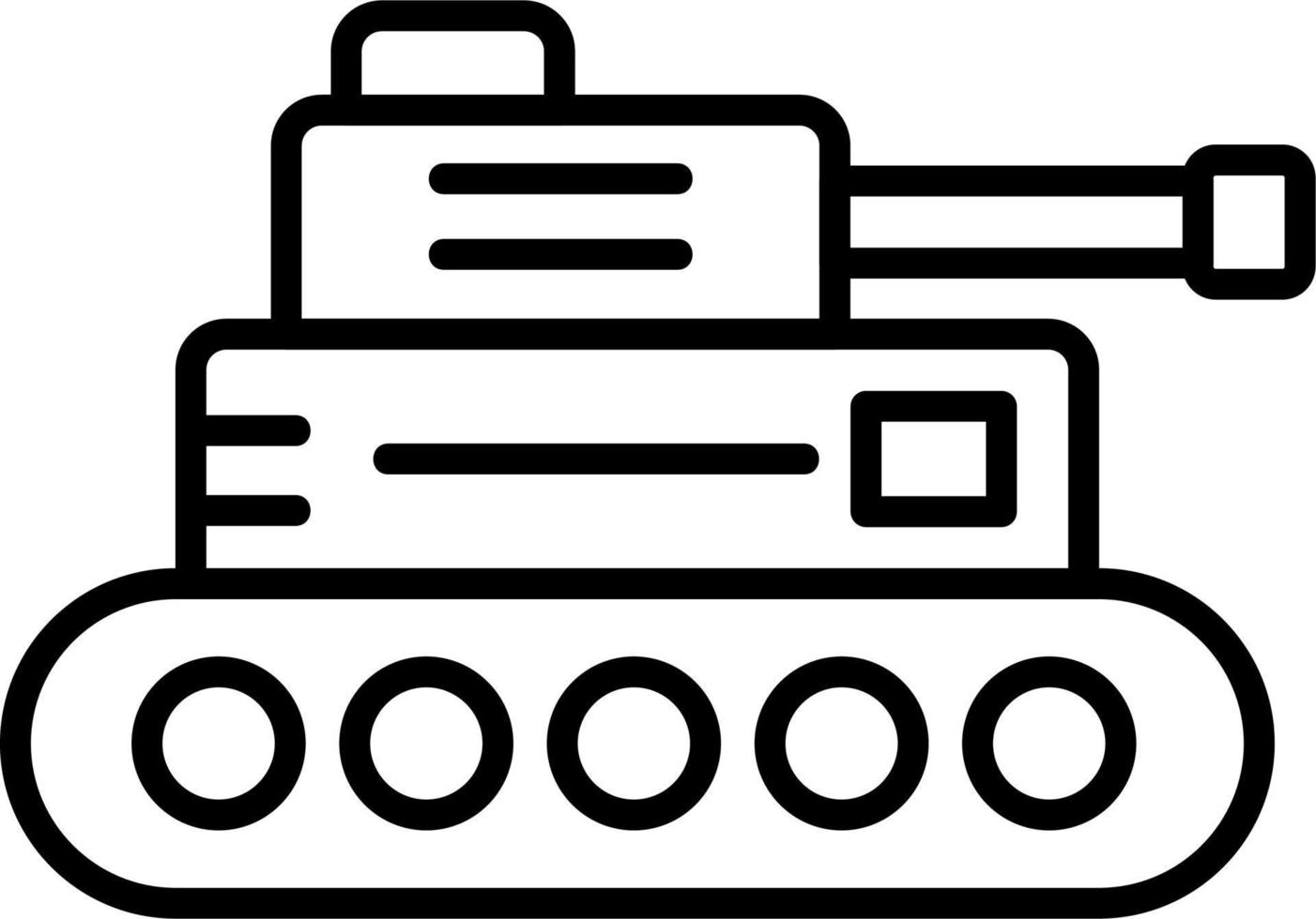 icono de vector de tanque militar