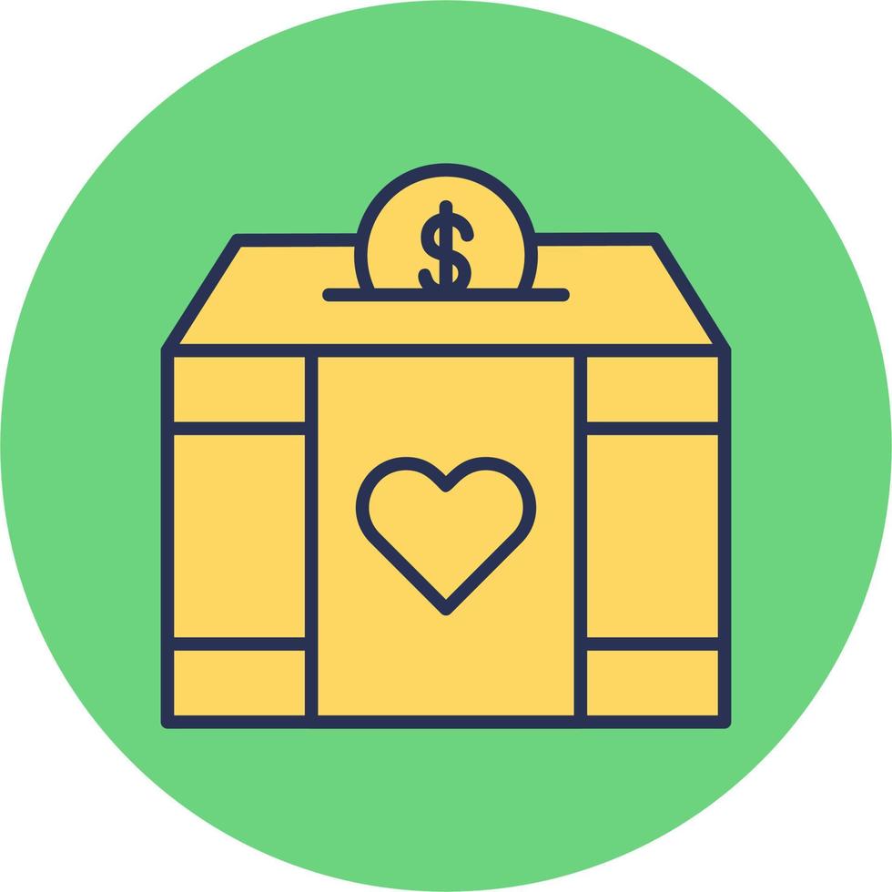 Charity Box Vector Icon