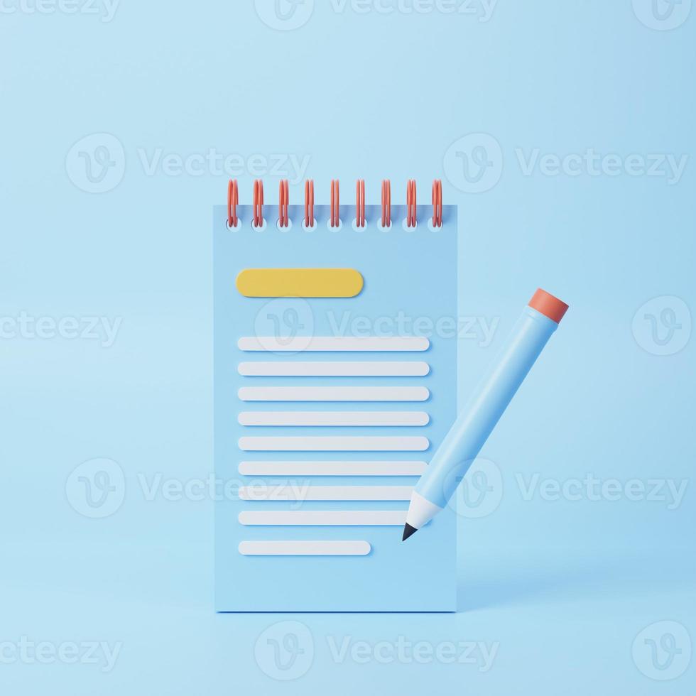 Copywriting, writing icon. Document concept. 3d rendering illustration. photo