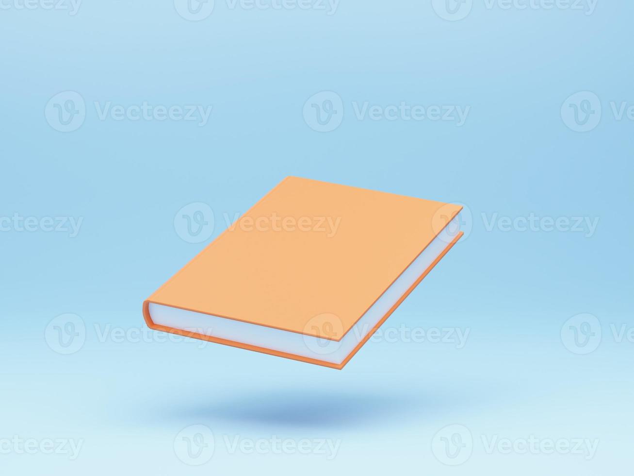 Textbook icon with cartoon style isolated on blue background. 3d renders photo