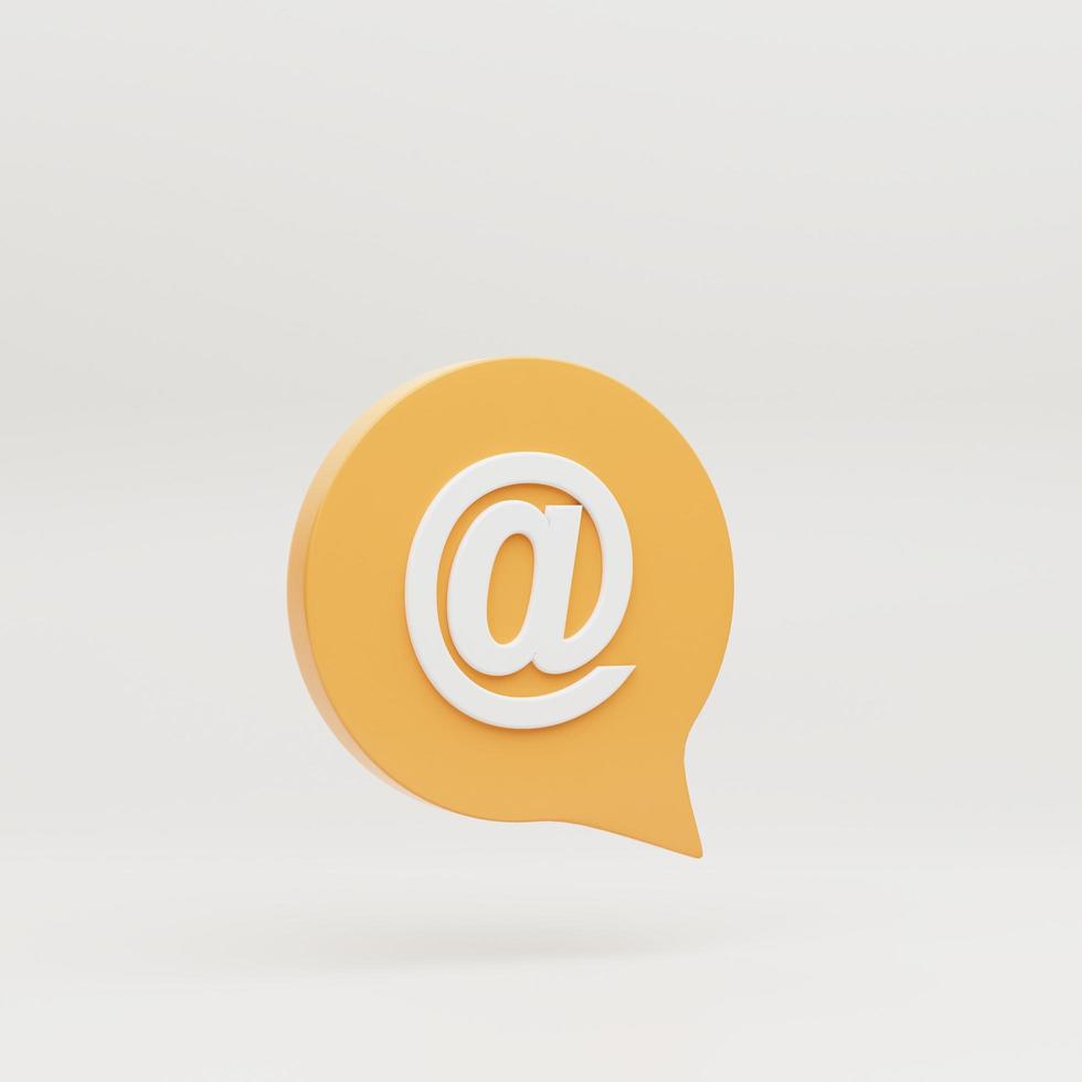 Email address icon. 3d rendering. photo