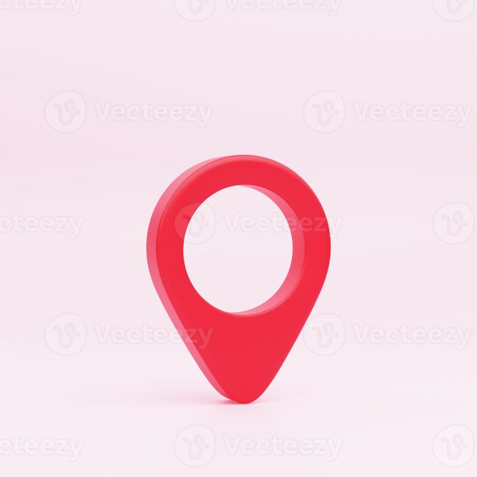 Web location point, red pointer. 3D rendering. photo