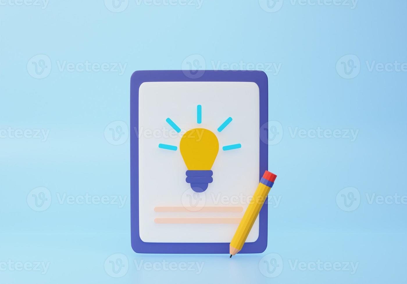 Copywriting, writing icon. Creative writing and storytelling, education concept. Writing education concept. 3d rendering illustration. Idea of writing texts, creativity and promotion. Valuable content photo