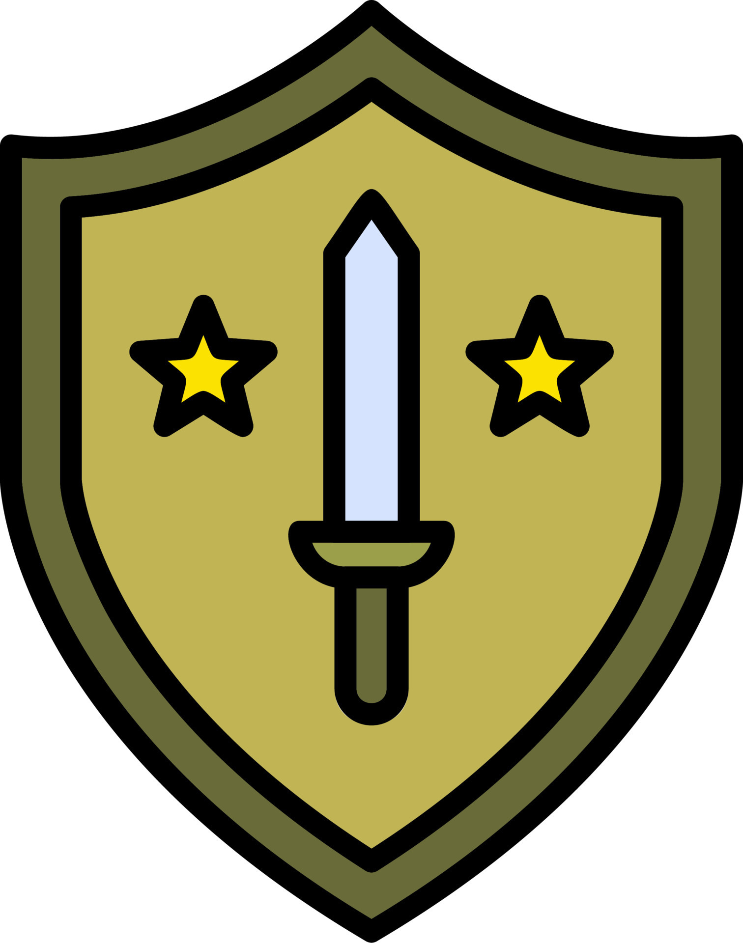 Military Shield Vector Icon 20466940 Vector Art at Vecteezy