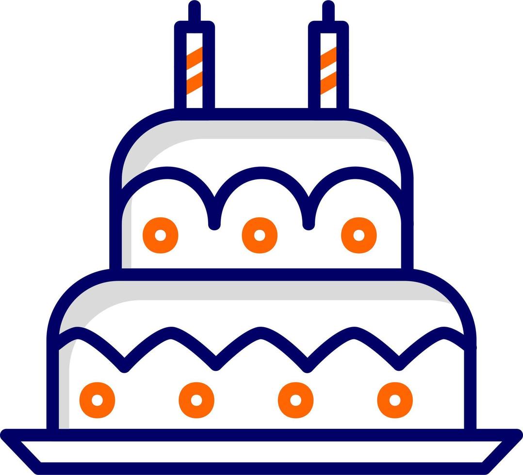 Birthday cake Vector Icon