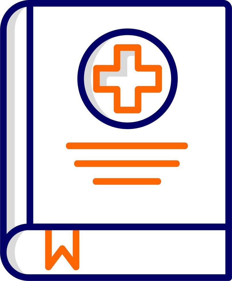 icono de vector de libro médico