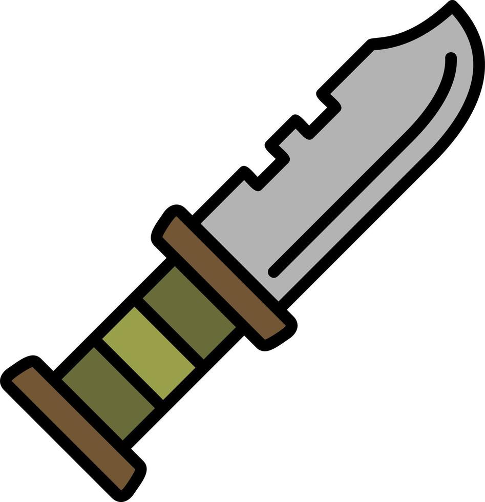 militar cuchillo vector icono