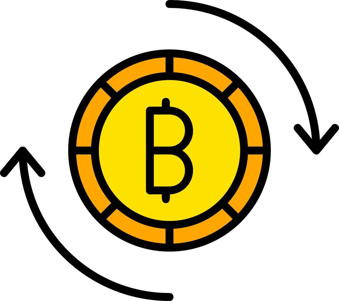 Bitcoin Exchange Vector Icon