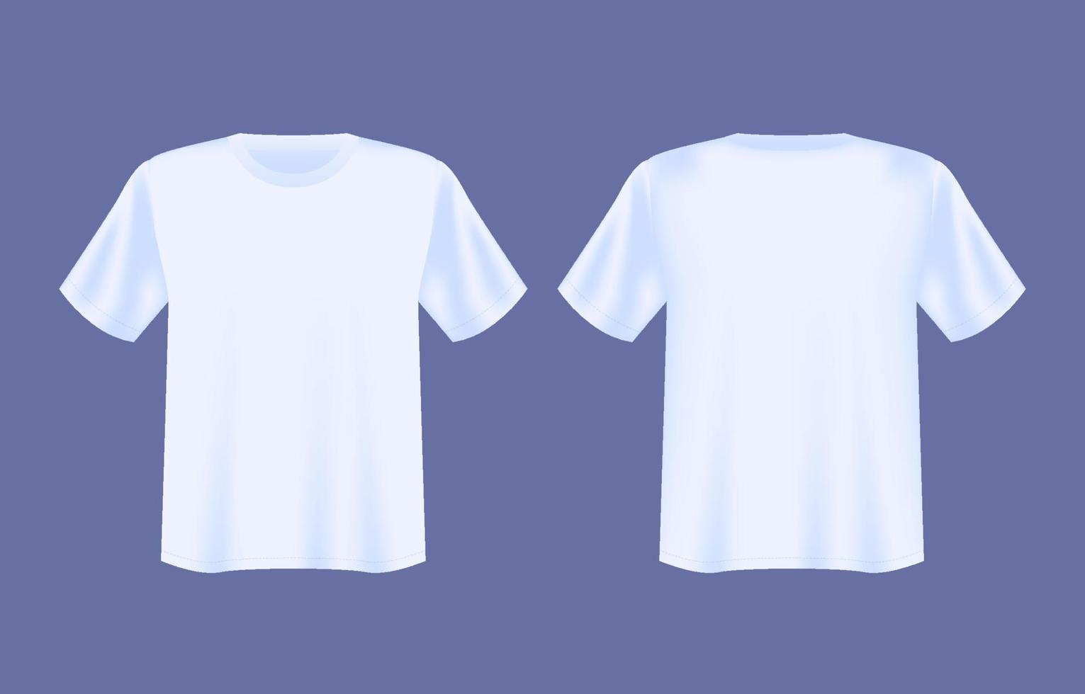 Realistic White T-Shirt Mock Up vector