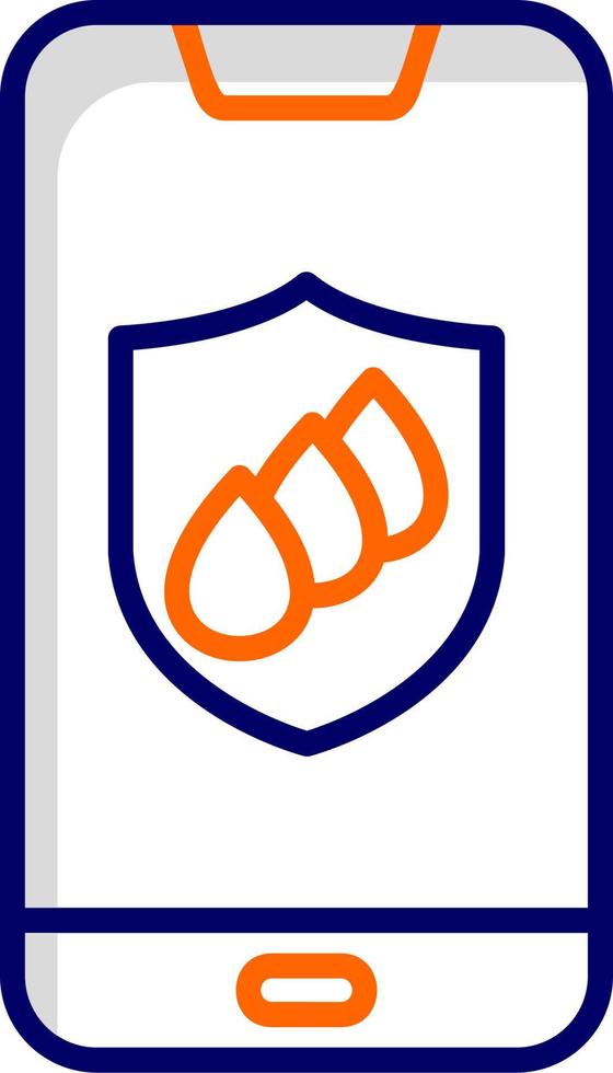 Waterproof phone Vector Icon