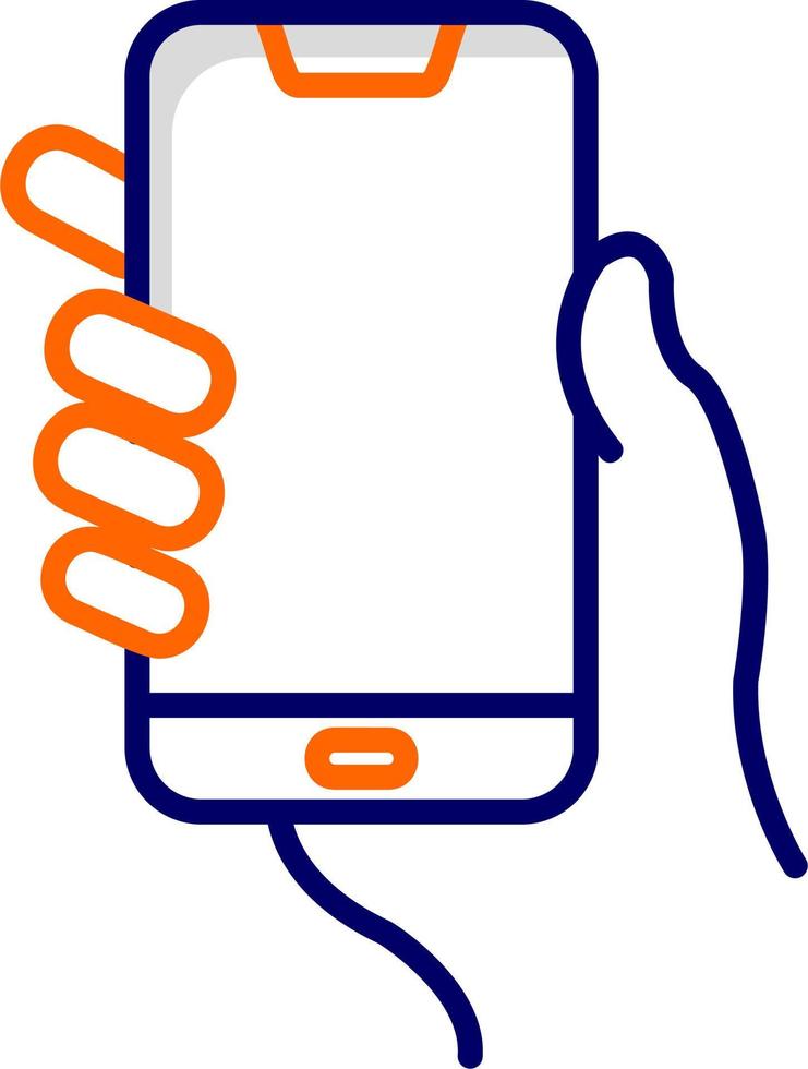 Hands holding mobile phone Vector Icon