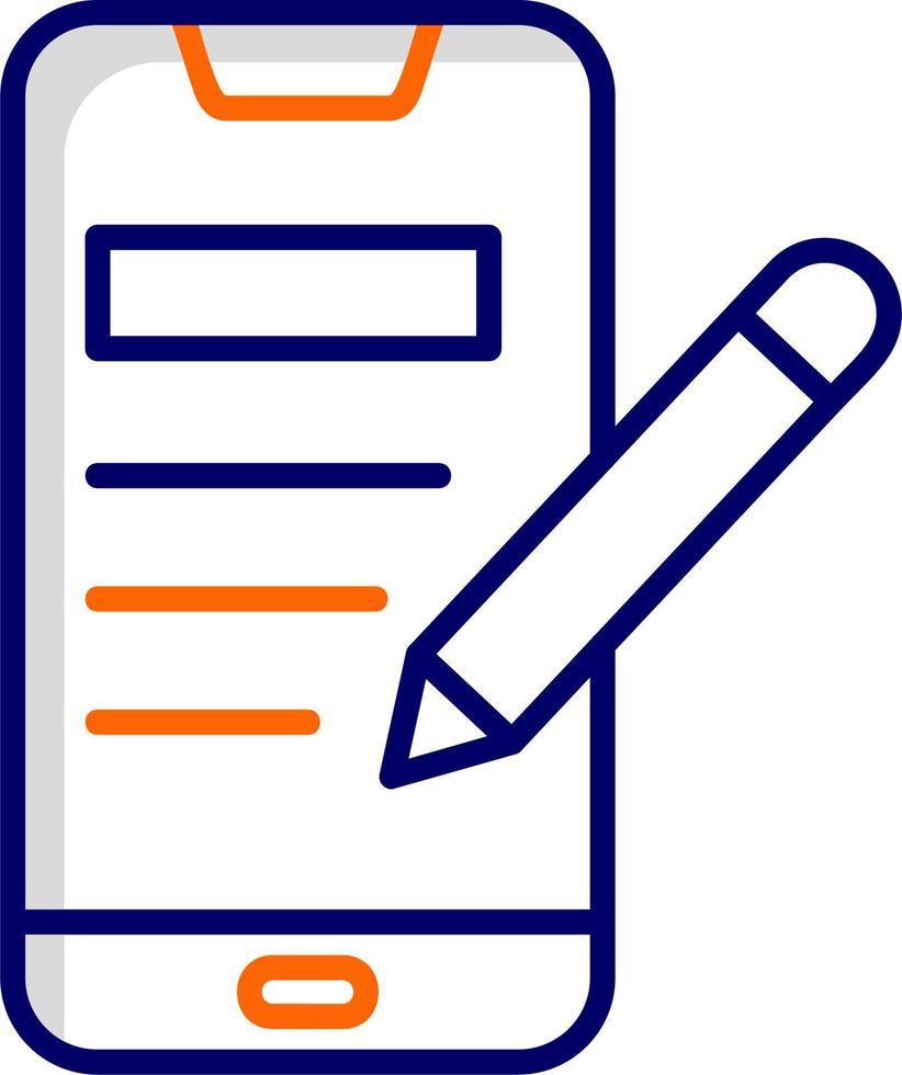 Smartphone Notepad Vector Icon