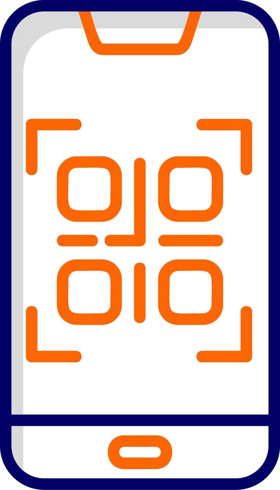 Smartphone QR Code Vector Icon