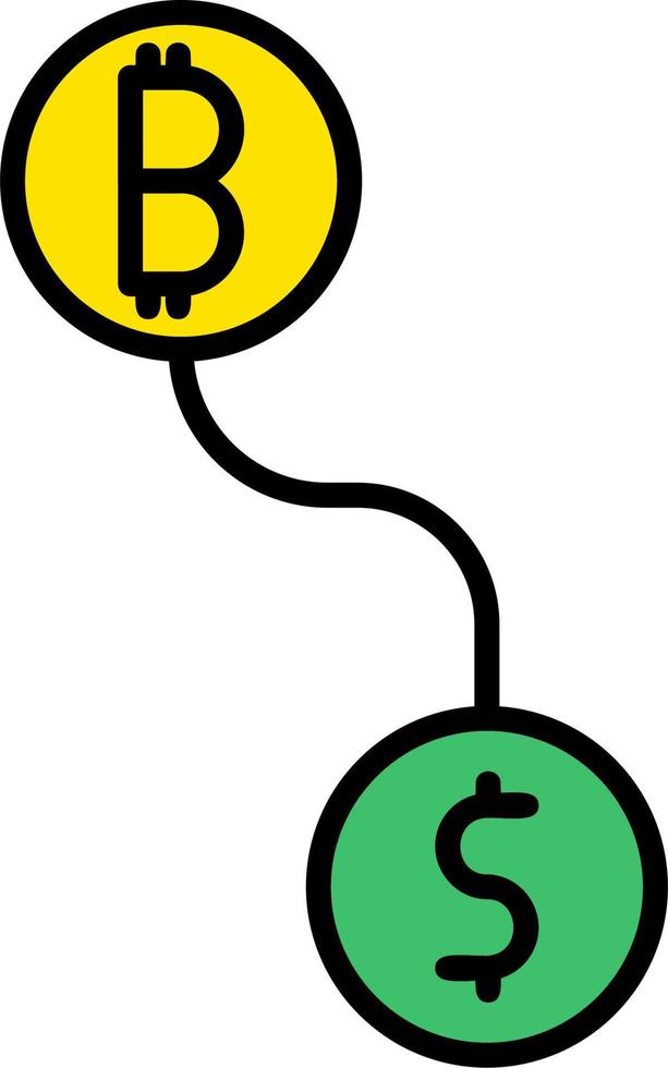 Btc conversion Vector Icon