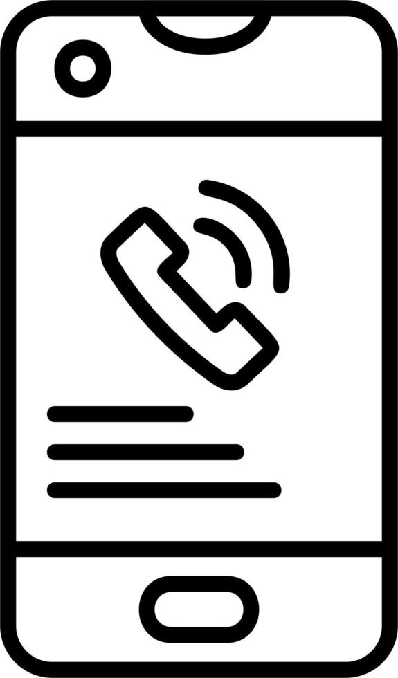 icono de vector de llamada telefónica