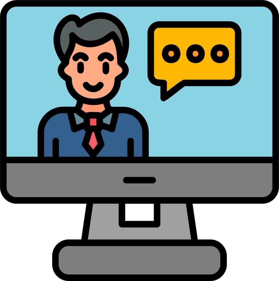 Online Class Vector Icon