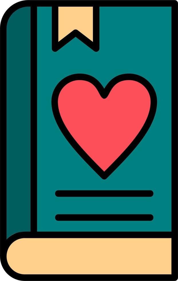 amor libro vector icono