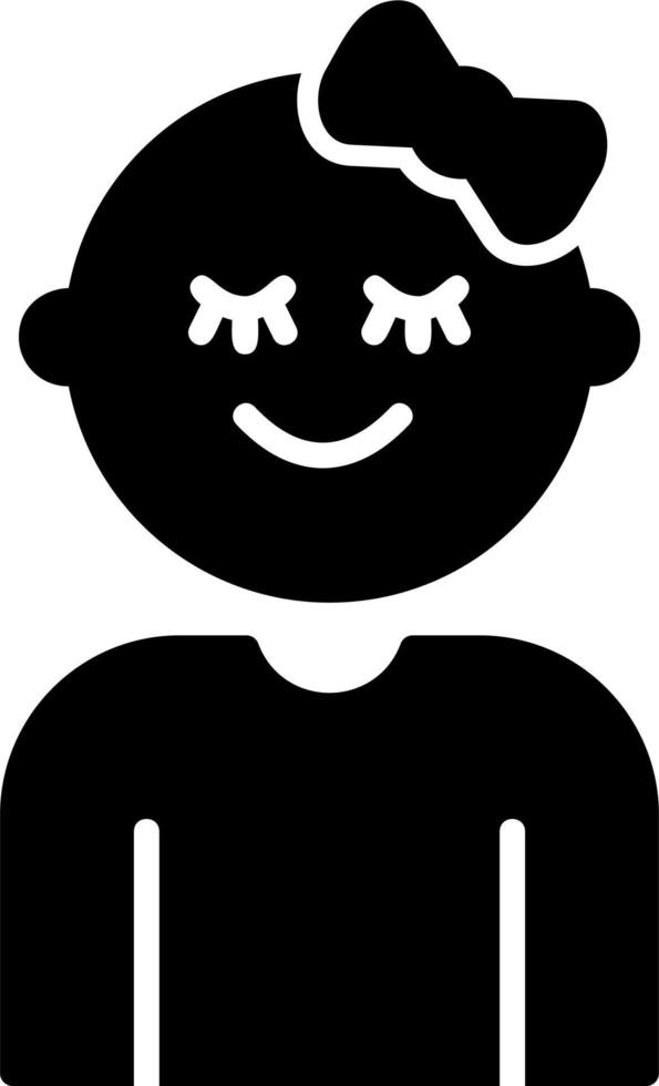 Baby Girl Vector Icon