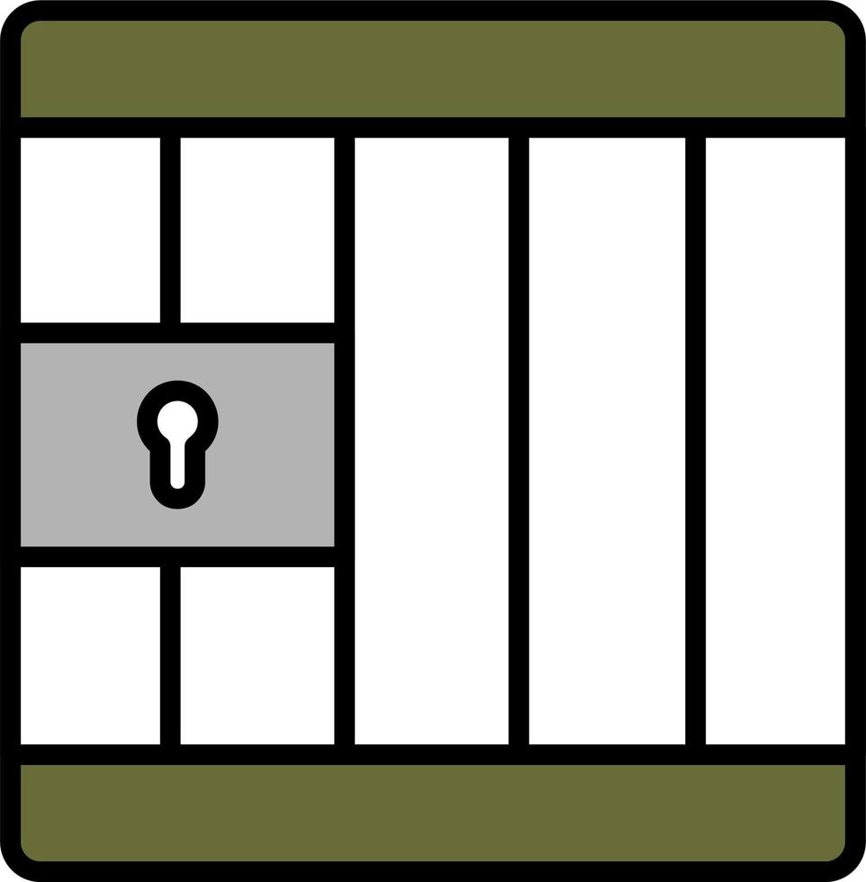militar cárcel vector icono