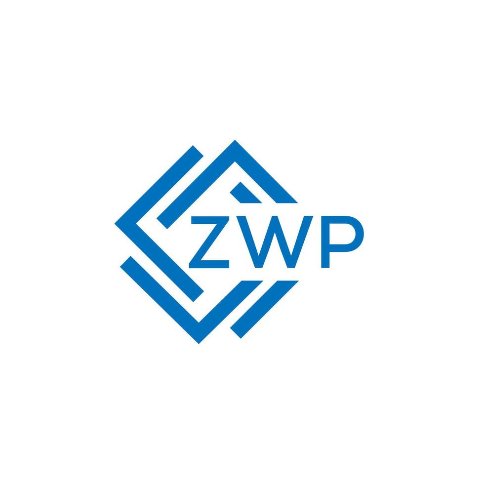 ZWP technology letter logo design on white background. ZWP creative initials technology letter logo concept. ZWP tech vector